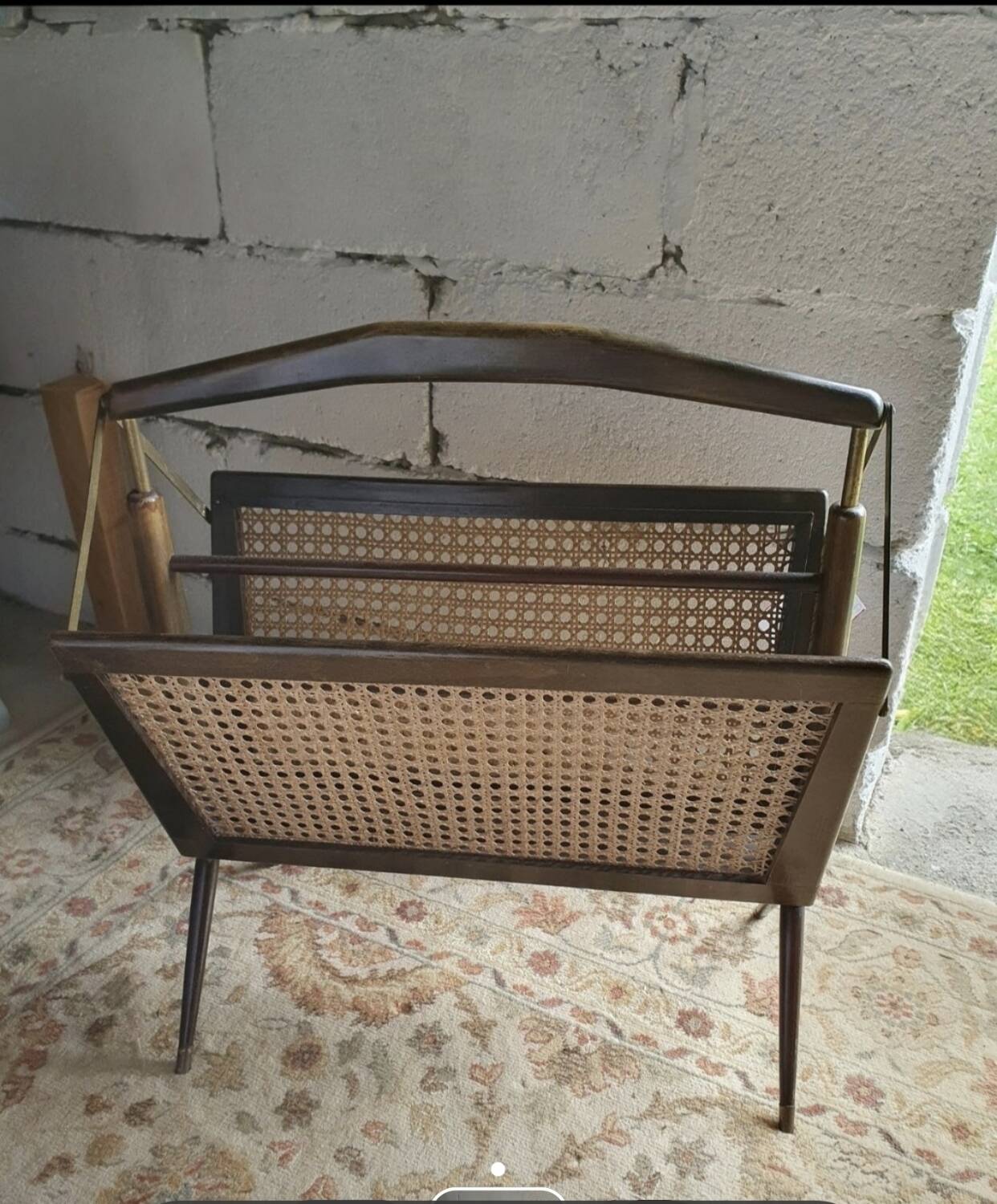 Modernist magazine rack, Italian design