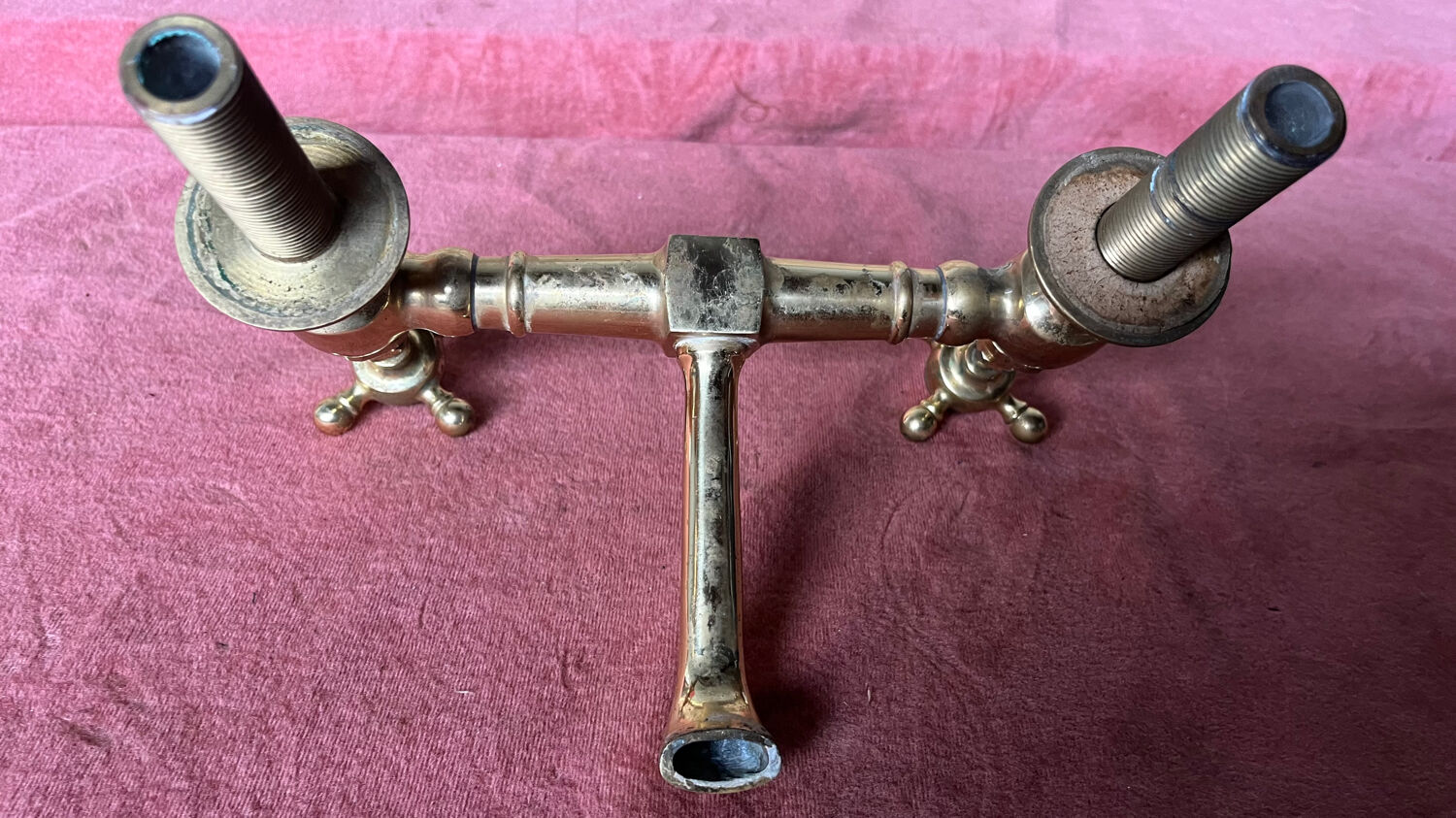Robinet lavabo bronze doré  1900