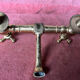 Robinet lavabo bronze doré  1900