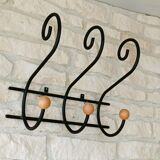 Coat rack/wrought iron hat holder
