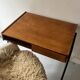 Desk in wood and black metal design 1950
