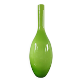Giant bottle-shaped vase in double green glass (66 cm)