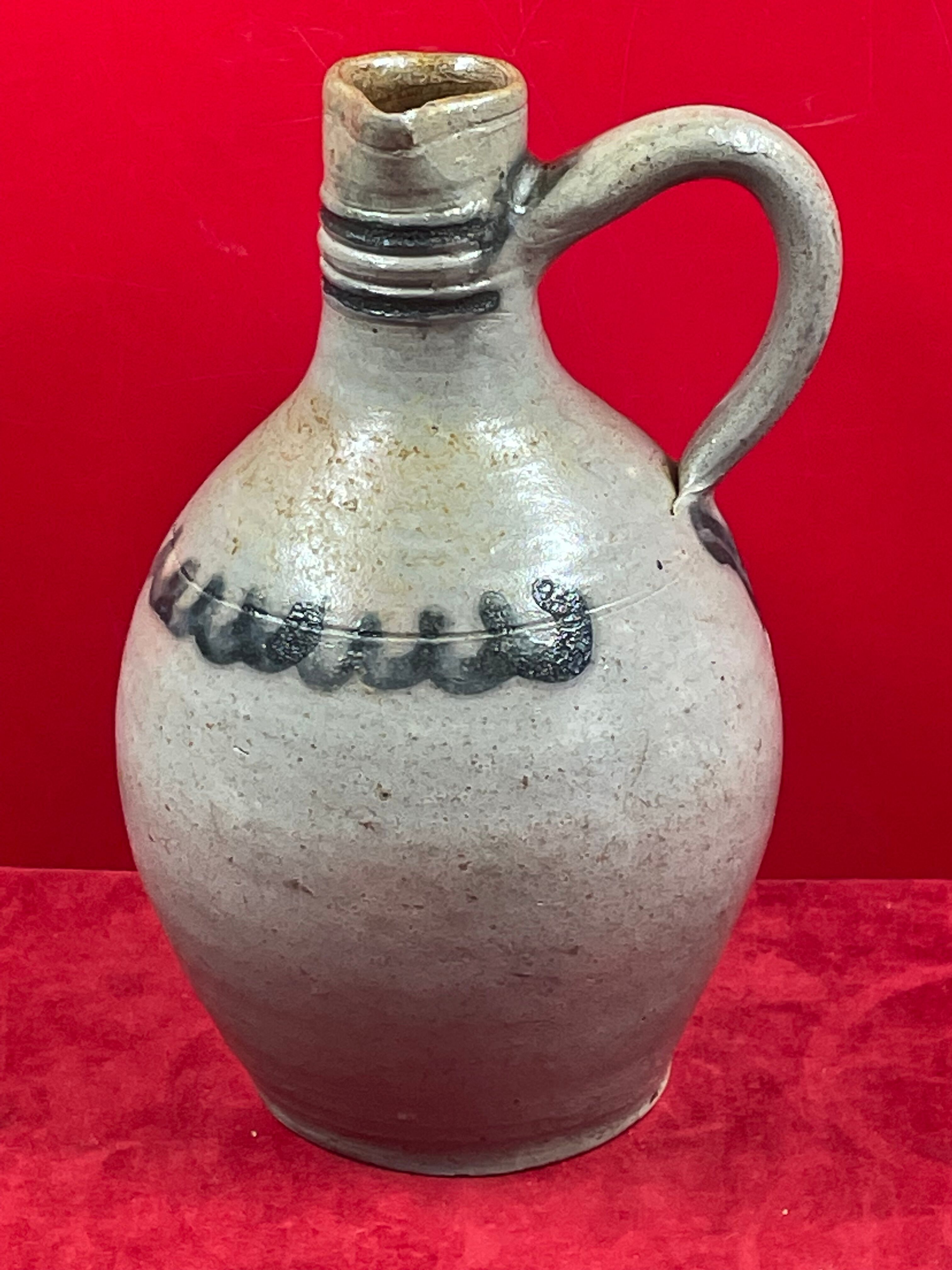 Bottle with handle brandy sandstone of Alsace 20th