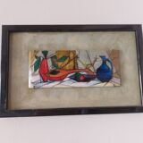 Enameled painting by the artist Tugomir Huberger, master enameler Jean Bétourné, Limoges