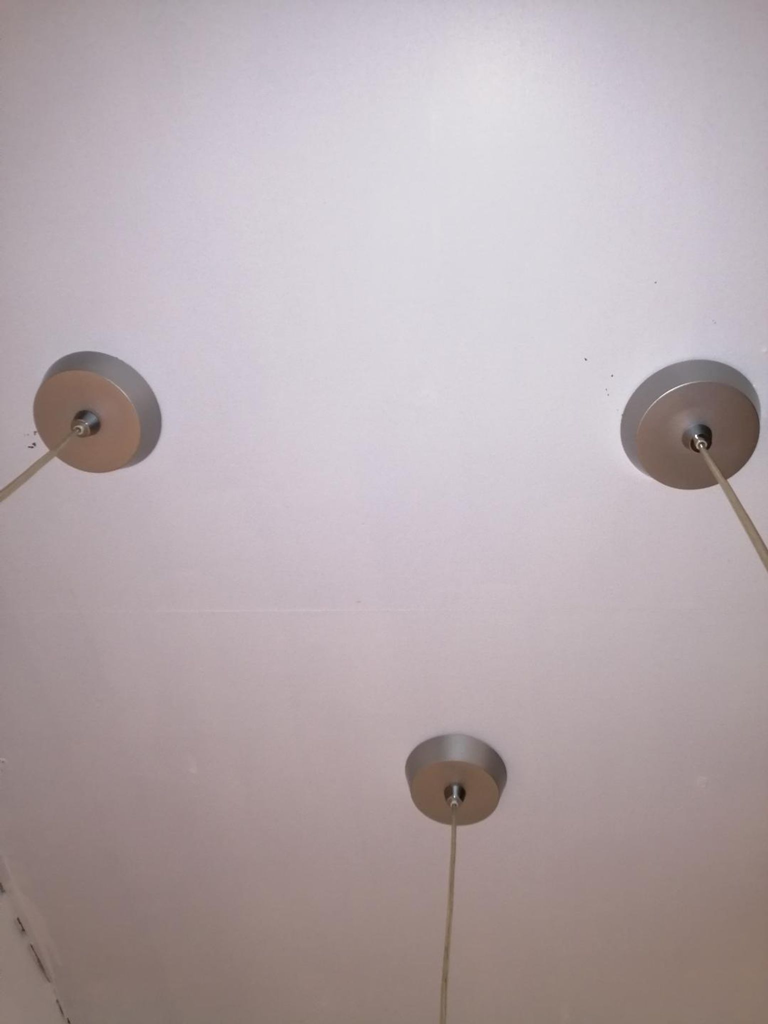 Suite de 3 suspensions vintage orange années 70