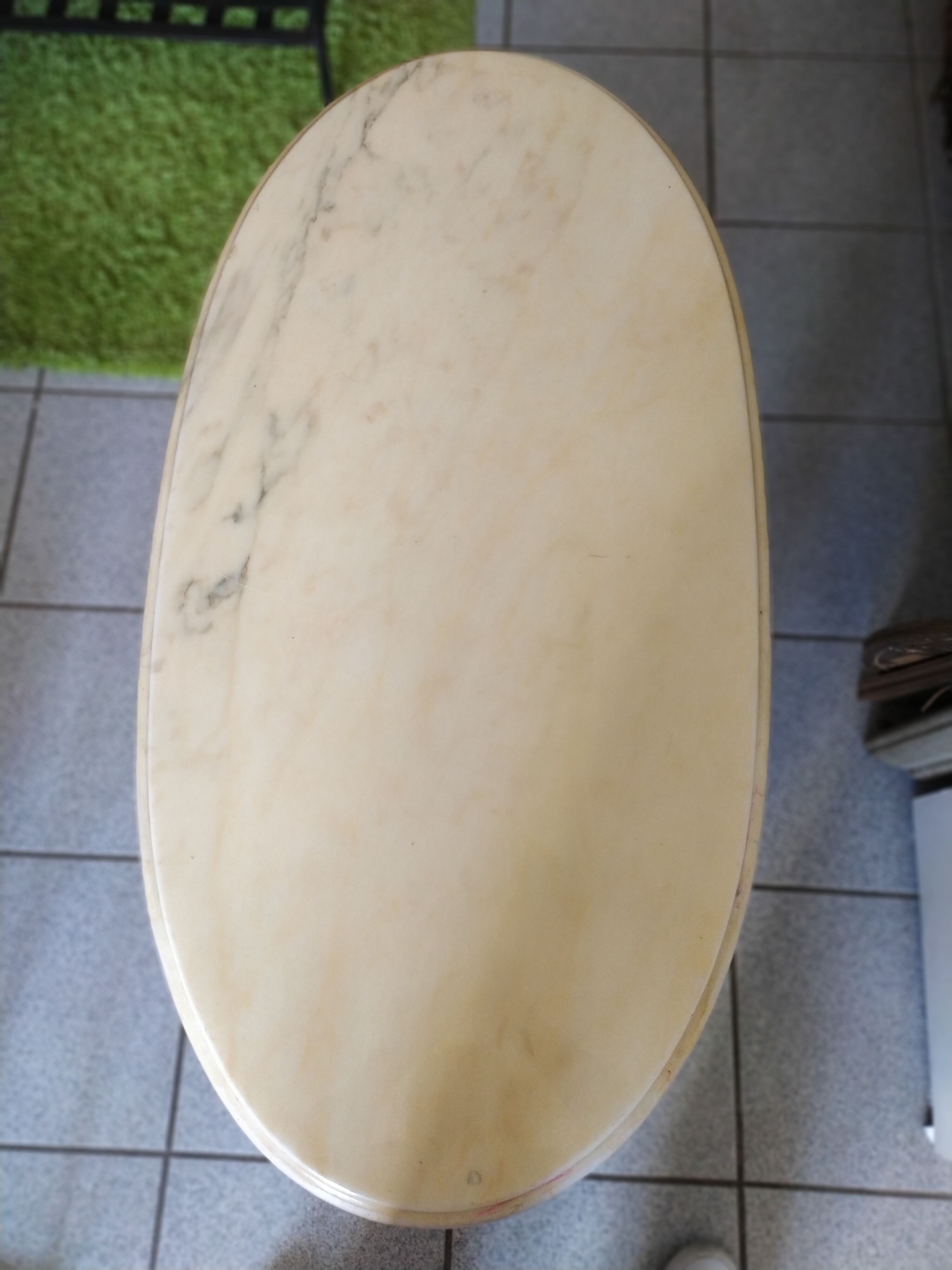 Light marble coffee table