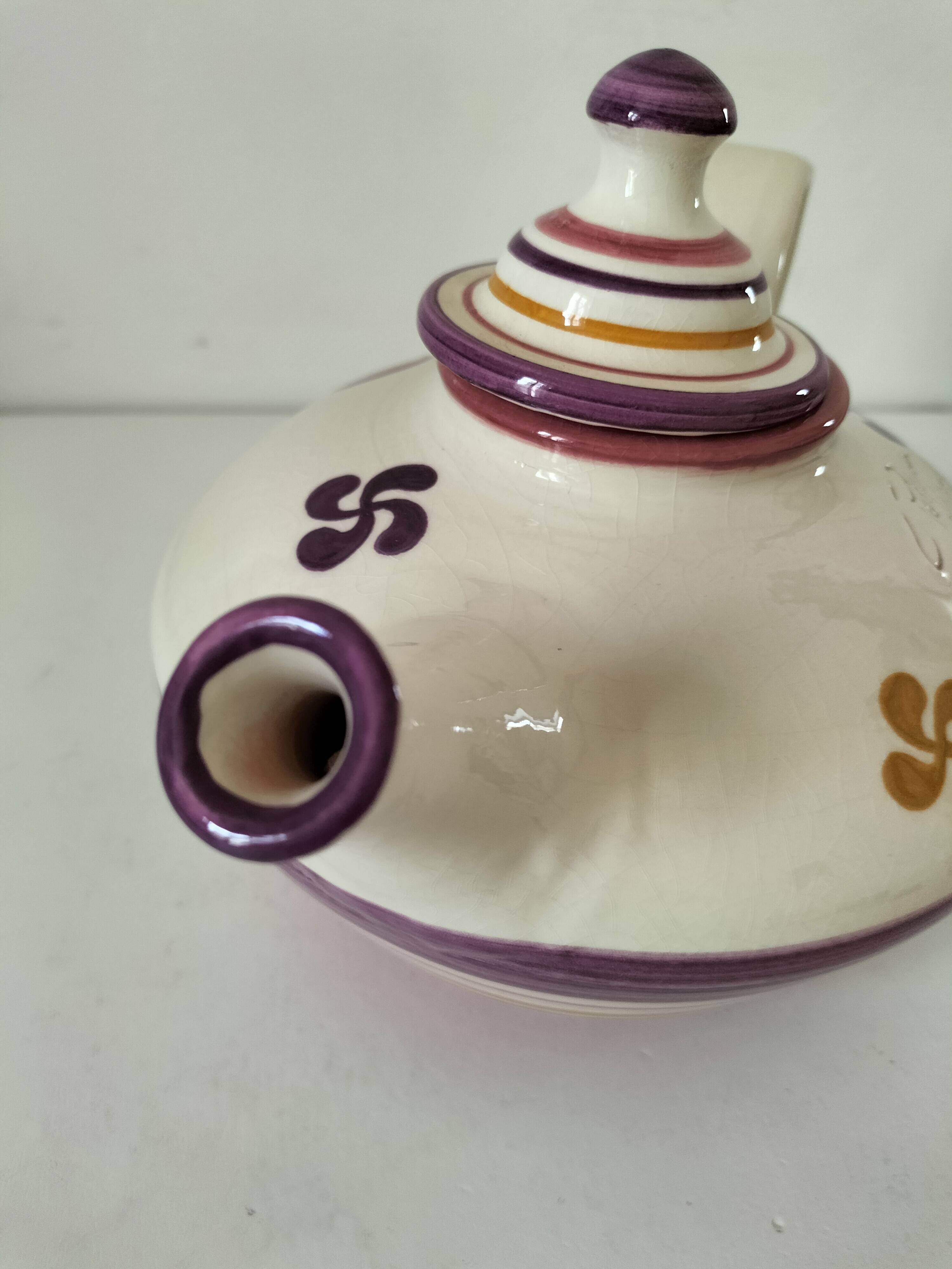 Large Basque teapot Goicoechea – Basque cross decoration
