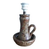 Puisaye pyrite stoneware lamp from the 70s