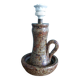 Lampe en grès de Puisaye pyrité années 70