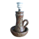 Lampe en grès de Puisaye pyrité années 70