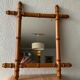 Miroir ancien cadre bambou