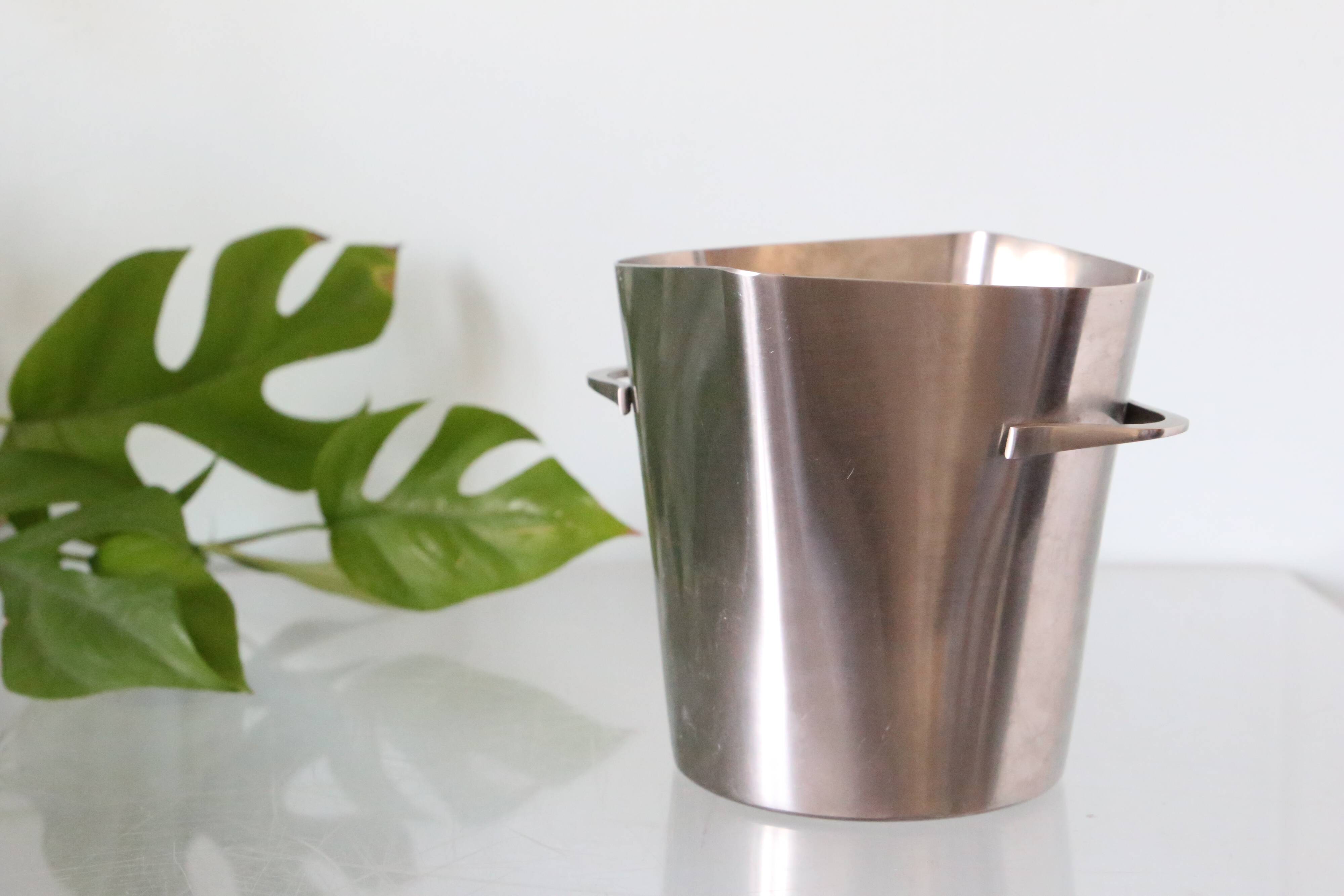 Ice bucket, stainless steel, Letang Remy, 1970