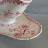 Antique sauce boat in Gien ironstone.
