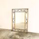 Large Vintage French Bistro Mirror with Hand-Painted Decoration and Gold Frame