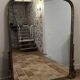 Large gilded mirror with pediment