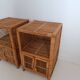 Paire de chevets en rotin vintage