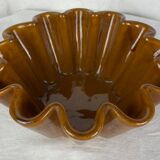 Ocher ceramic cake dish