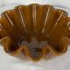 Ocher ceramic cake dish