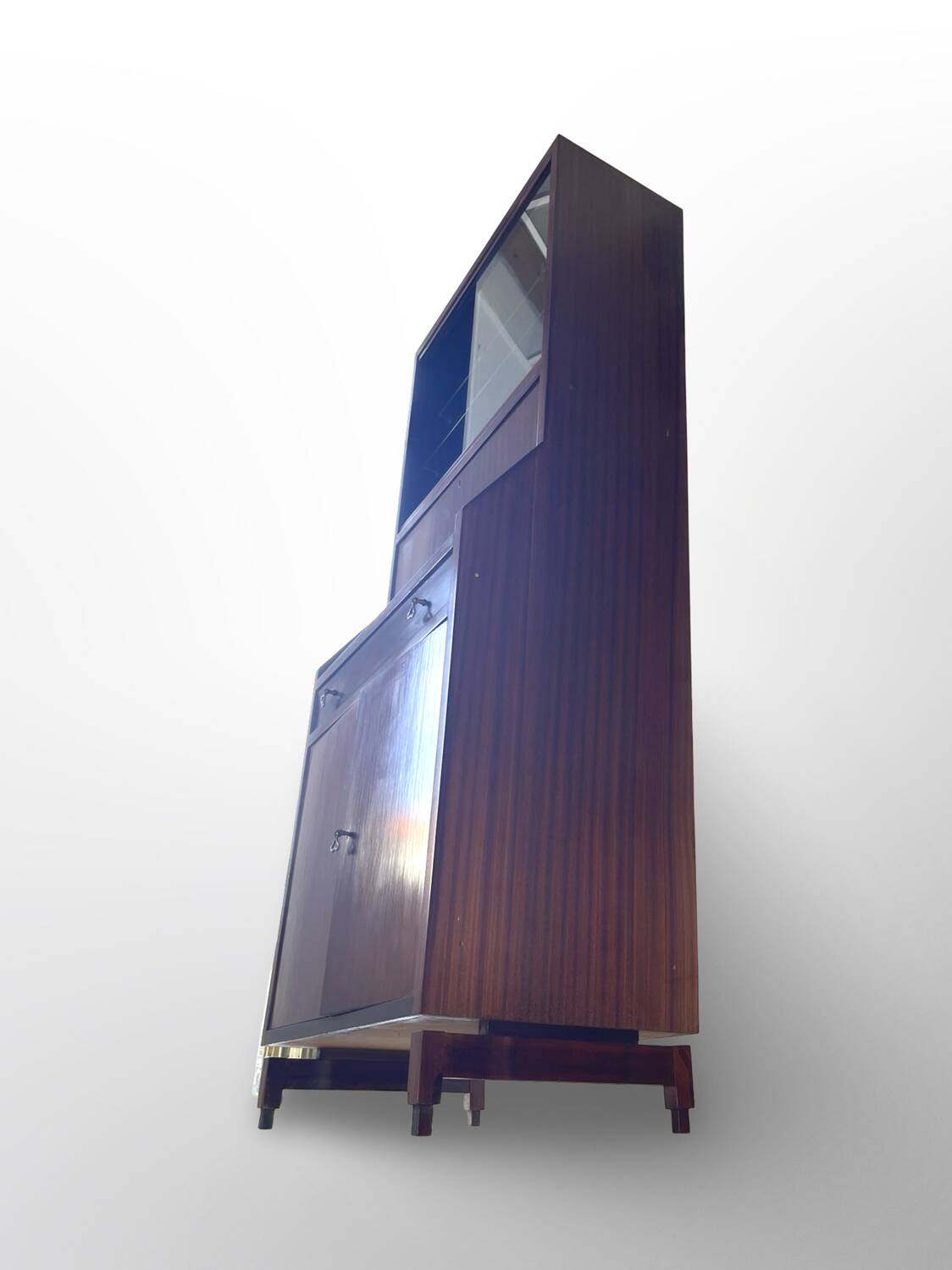 Buffet/crédence italienne en bois et acajou plaqué, années 1960.