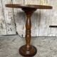 Table Appoint Guéridon Oval Ancien Bois Tourné Vintage #E327