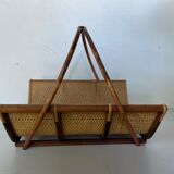 Rattan log basket