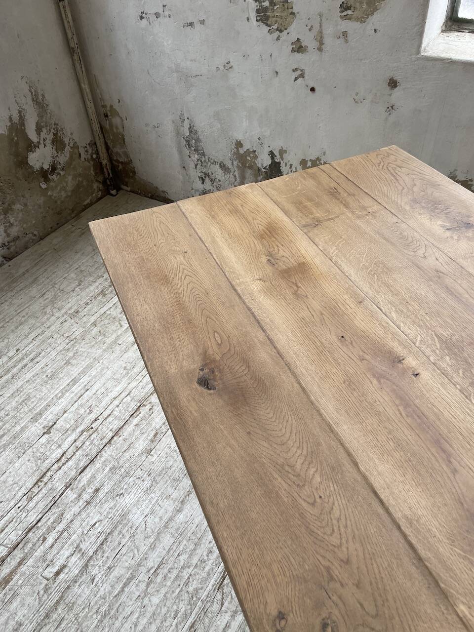 1950s oak butcher's farm table