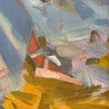 Rest, oil on canvas mounted on cardboard signed Dassimov