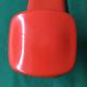 Pair of Patère coat rack Syla France plastic orange design 70s