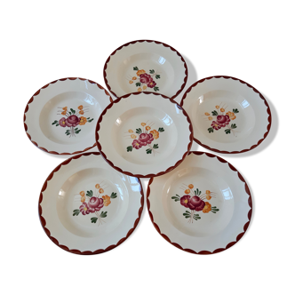Lot de 6 assiettes creuses Longchamp
