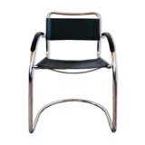 Italian leather and chrome chair