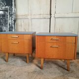 Pair of vintage bedsides