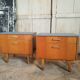 Pair of vintage bedsides
