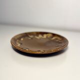 Brown drip glaze ceramic plate