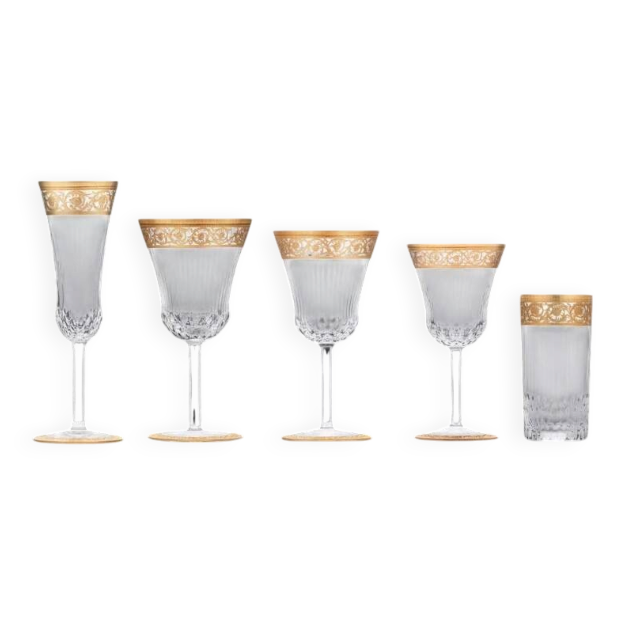 Crystal service from Saint Louis with 40 glasses - "Thistle" collection.