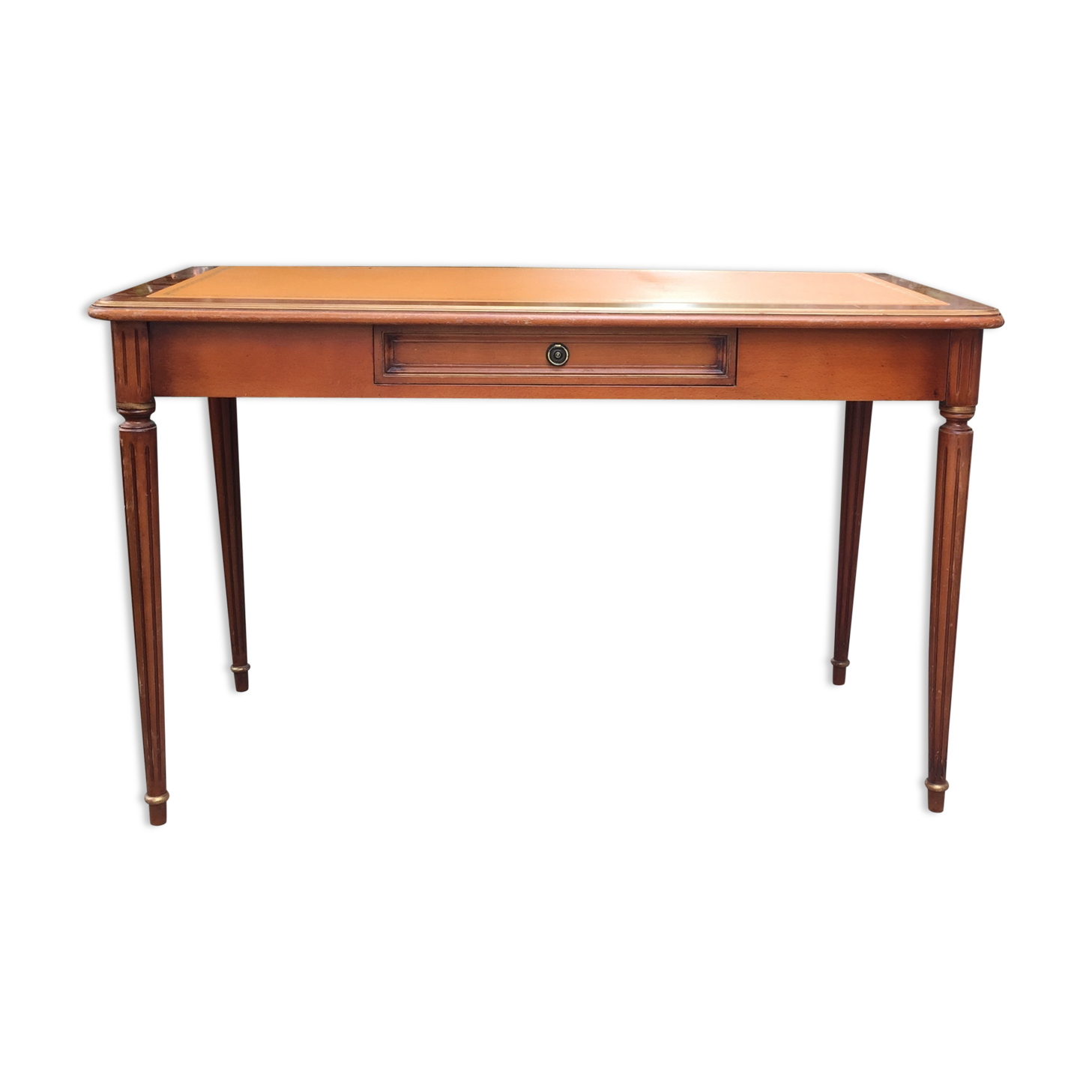 Wooden leather top desk