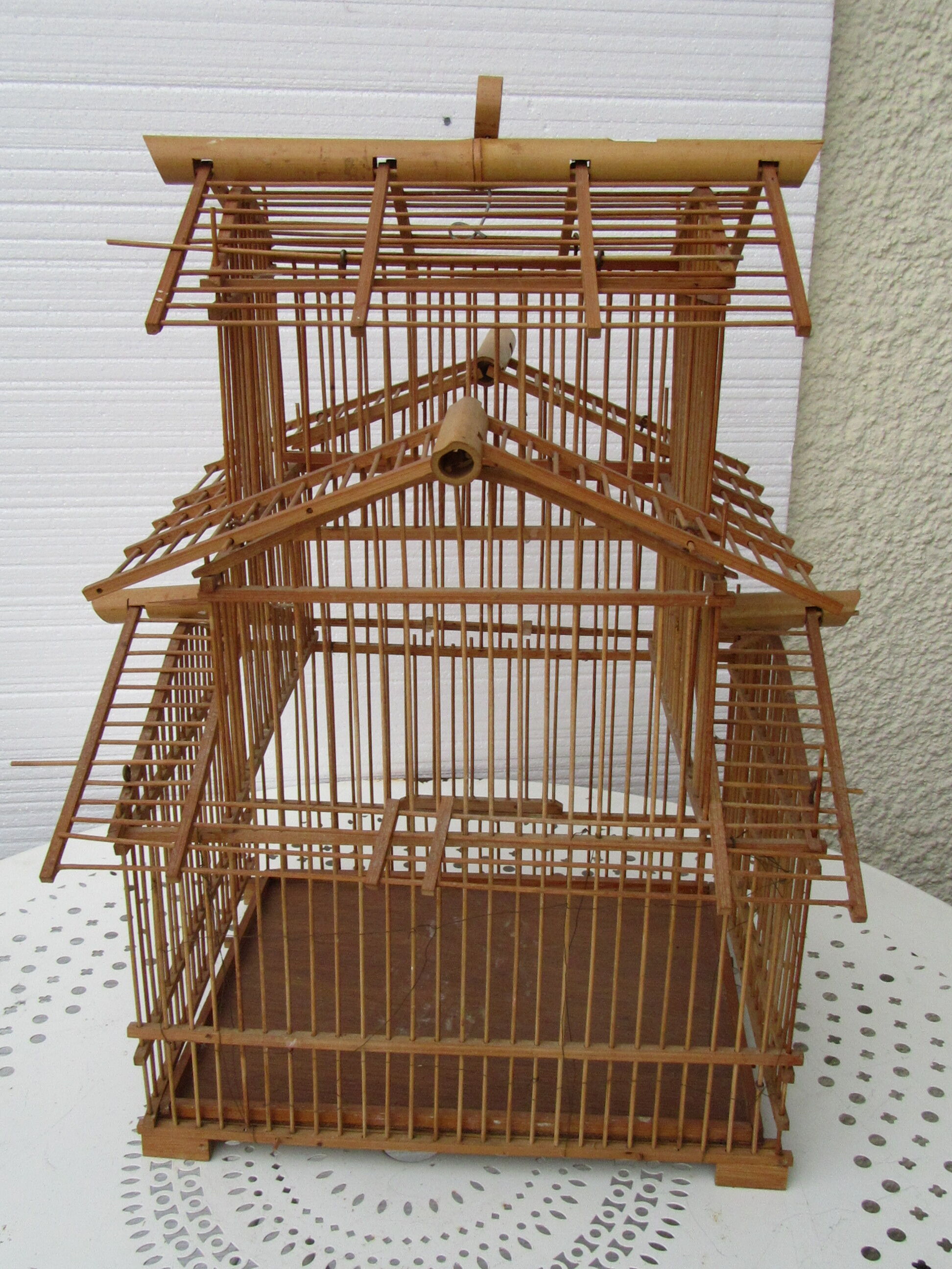 Cage bird bamboo