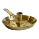 LOW HAND BRASS CANDLESTICK ANTIQUE