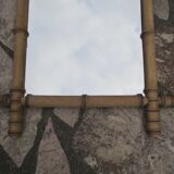 Old mirror bamboo frame