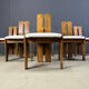 Set of 6 brutalist dining chairs, 1960s