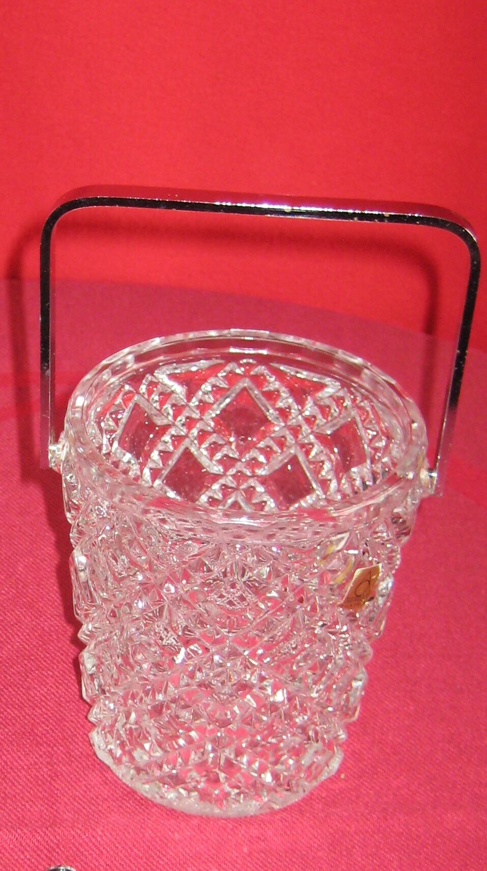 Seau à glace en verre moulé avec pince à glaçon