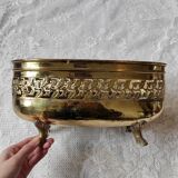 Old brass planter