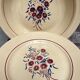 Set 12 assiettes plates « œillets » et plat Badonviller