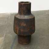 Brutalist ceramic vase in German mid-century style by Gerhard Liebenthron, 1969.