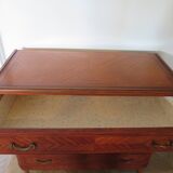 Louis XVI chest of drawers - Bronze - Butterfly wood veneer marquetry - 1930