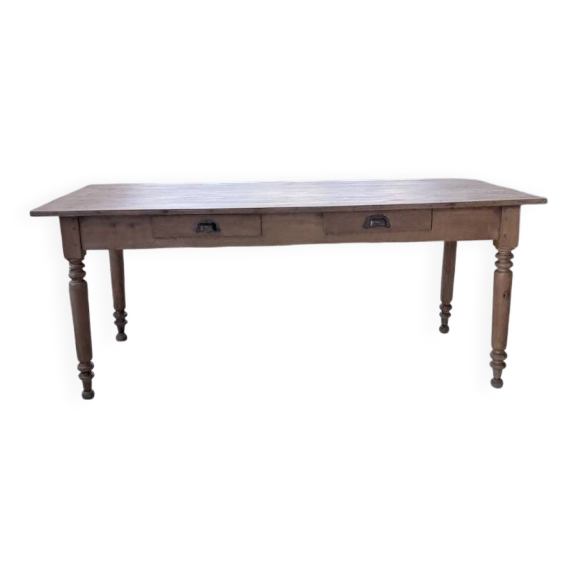 Bistro farmhouse table cherry wood turned legs 180cm