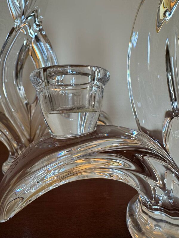 Bougeoirs cristal Vannes années 70 (X2)