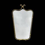 Gold Aluminum Beveled Wall Mirror - Modernism - 1950s