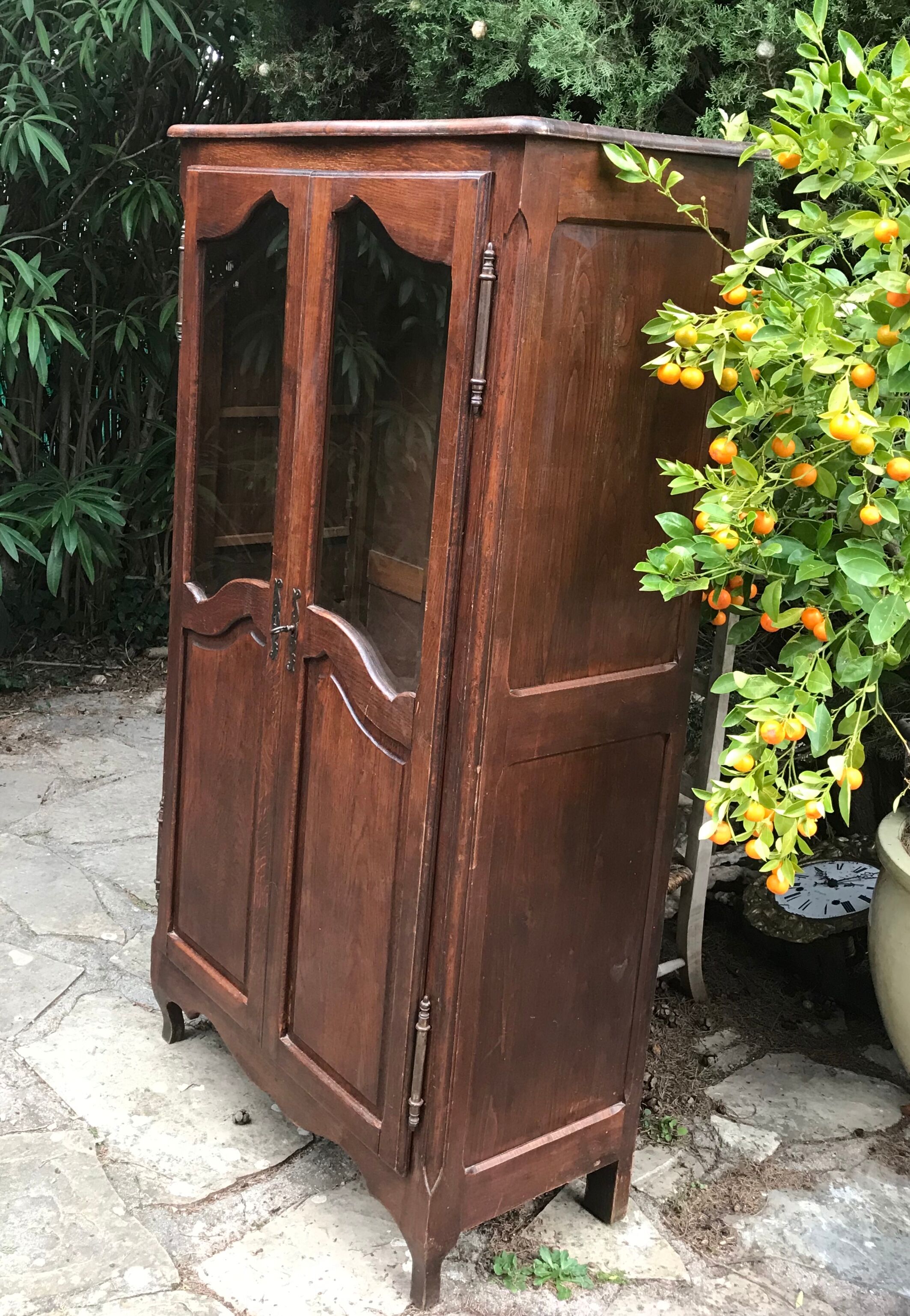 Old semi-glazed wardrobe