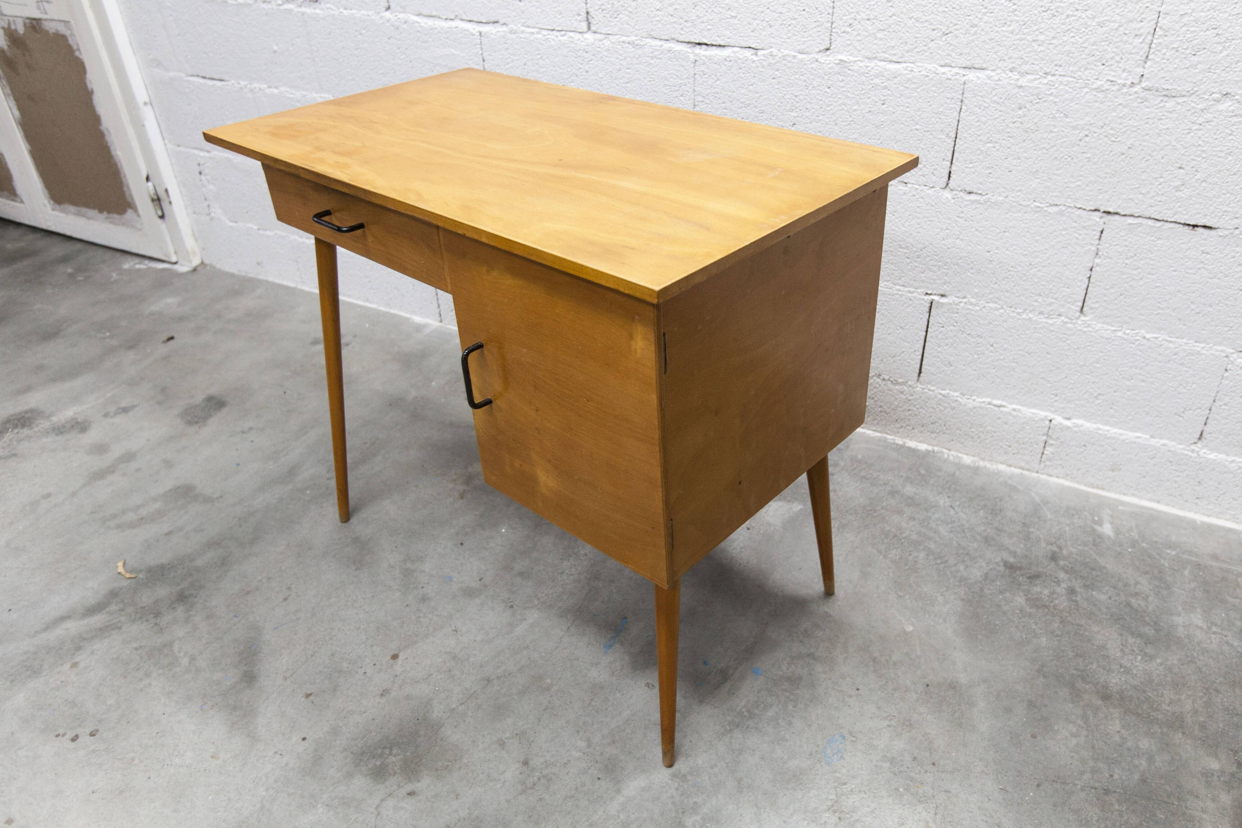 Ensemble bureau et chaise "Oeil" Baumann 1960