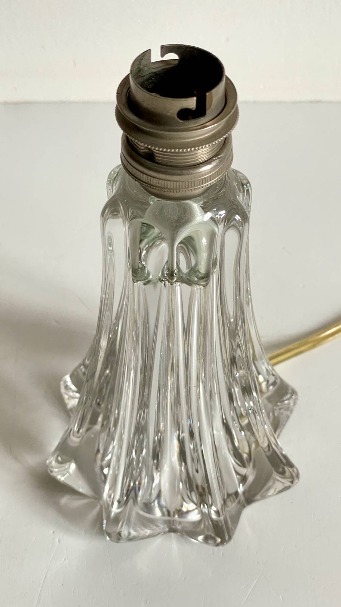 Art deco crystal star lamp base